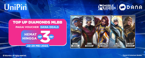 Beli Voucher Dana Deals Top Up Diamonds MLBB & Mainkan Lucky Draw untuk Dapat Exclusive Skin Super Hero!